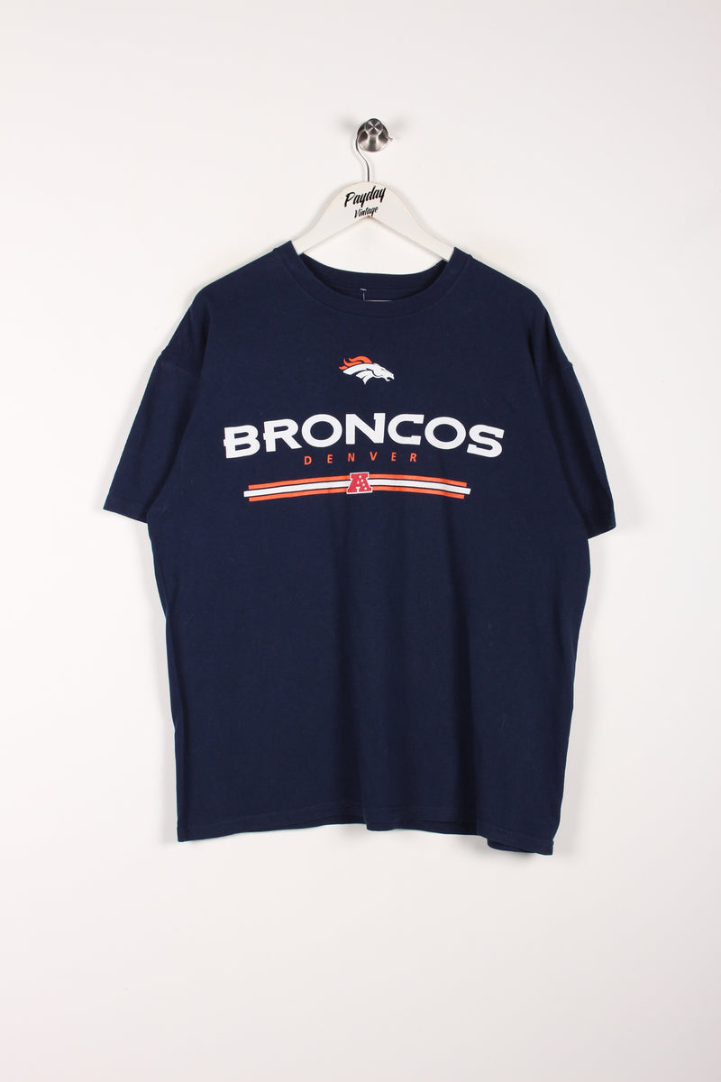 Vintage Denver Broncos T-Shirt Navy Large