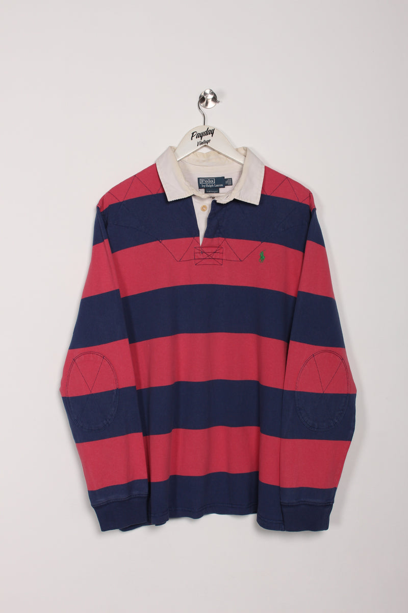 90s Polo by Ralph Lauren Polo Rugby Shirt / Spell Out / Big