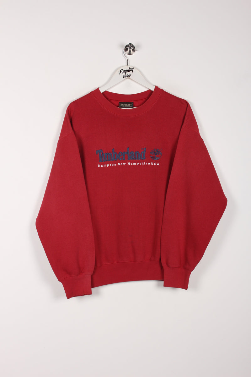 Red discount timberland sweatshirt