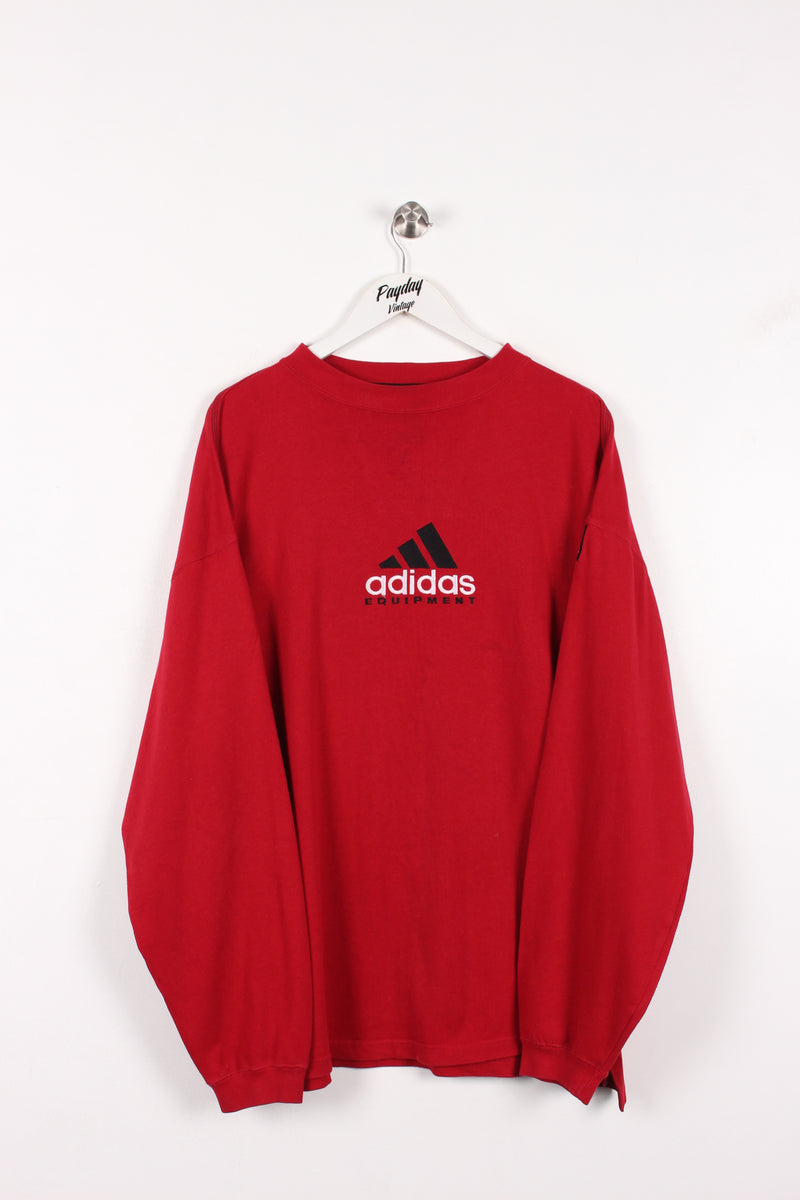 Adidas equipment hot sale sweatshirt red