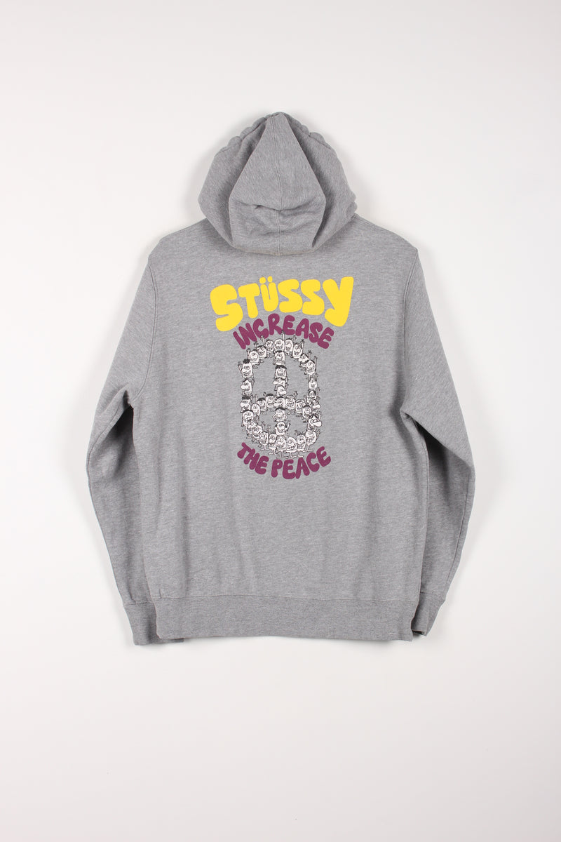 Stussy arch 2025 hoodie grey