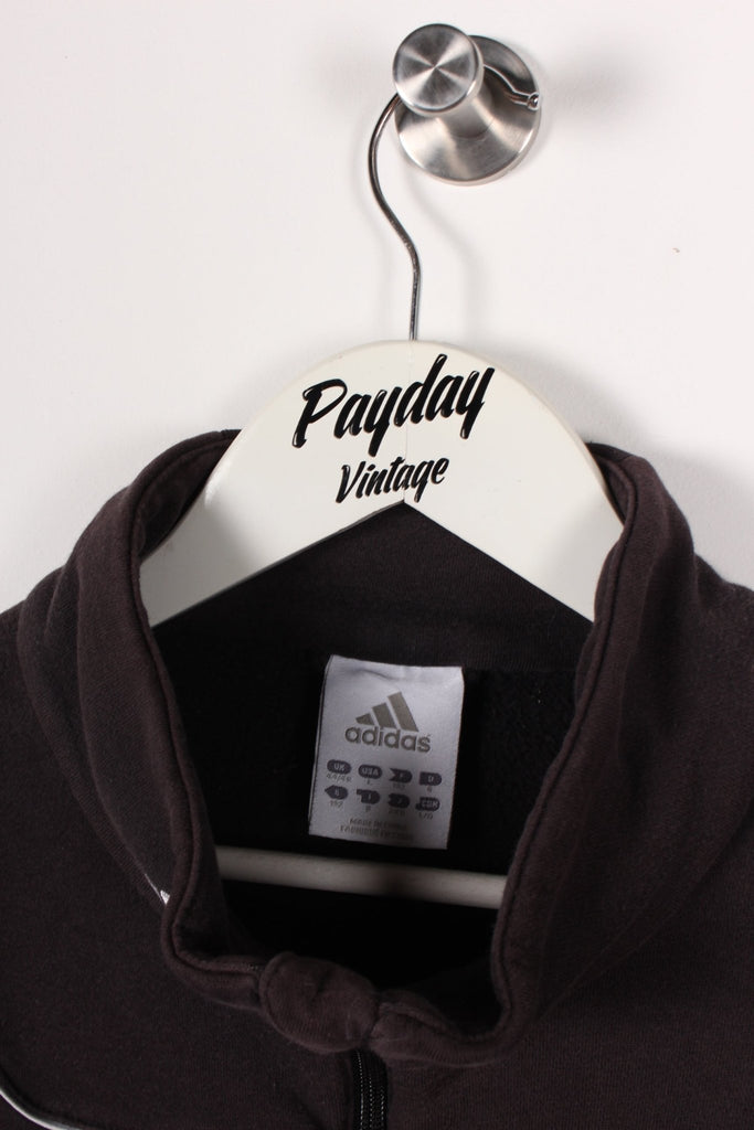 00's Adidas 1/4 Zip Sweatshirt Black Large - Payday Vintage