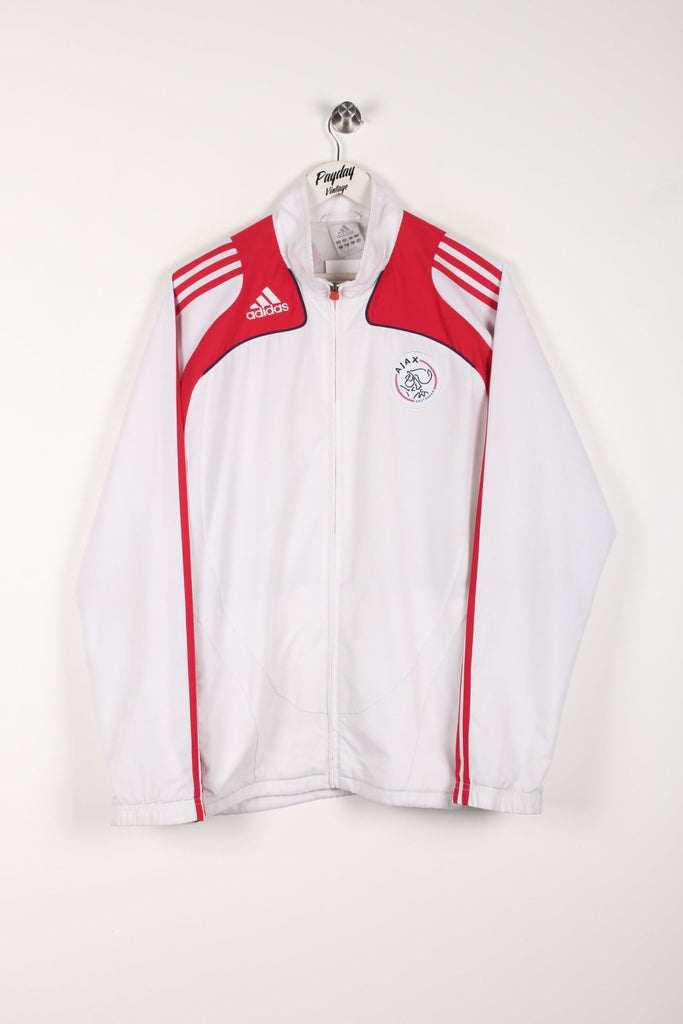 00's Adidas Ajax Track Jacket White/Red Medium - Payday Vintage