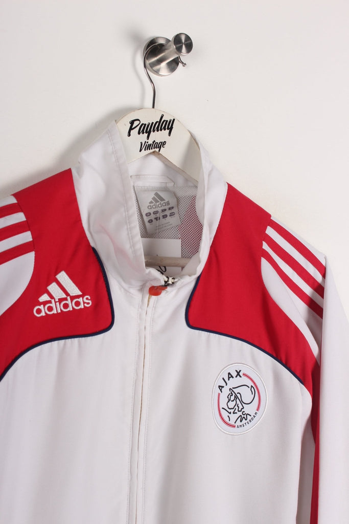 00's Adidas Ajax Track Jacket White/Red Medium - Payday Vintage