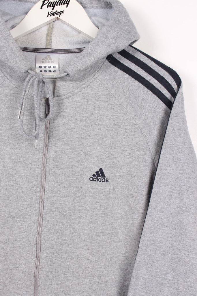 00's Adidas Hoodie Grey Medium - Payday Vintage