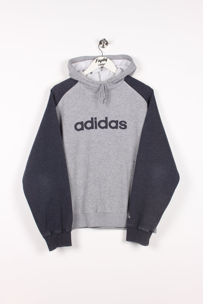 00's Adidas Hoodie Grey/Navy Medium - Payday Vintage