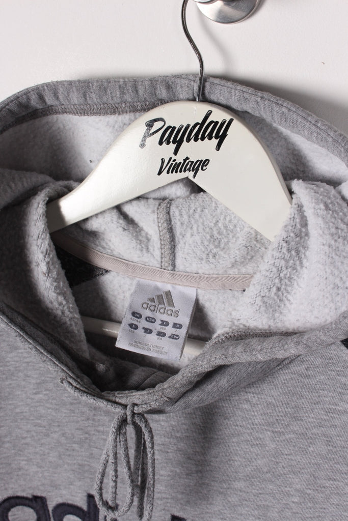 00's Adidas Hoodie Grey/Navy Medium - Payday Vintage