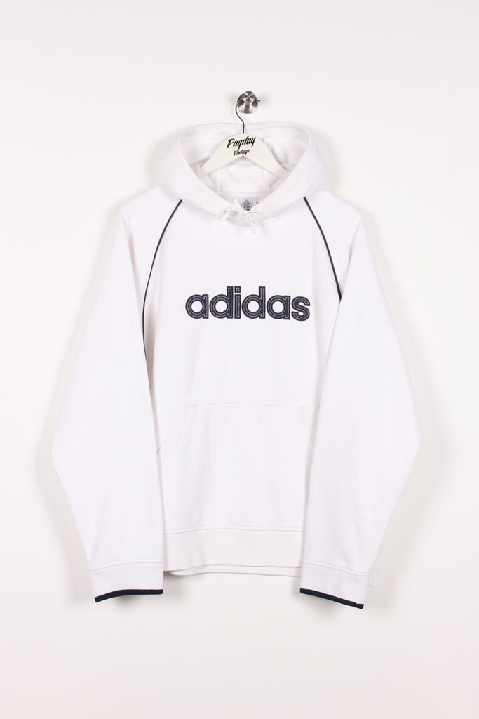 00's Adidas Hoodie White Large - Payday Vintage