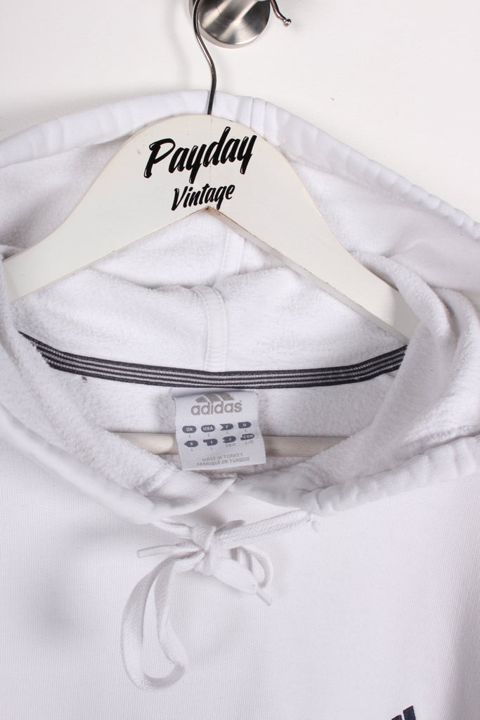 00's Adidas Hoodie White Medium - Payday Vintage