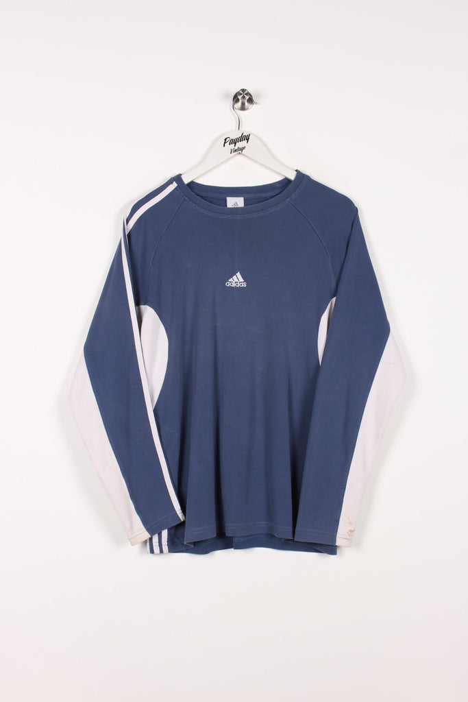 00's Adidas Long Sleeve T-Shirt Blue Medium - Payday Vintage