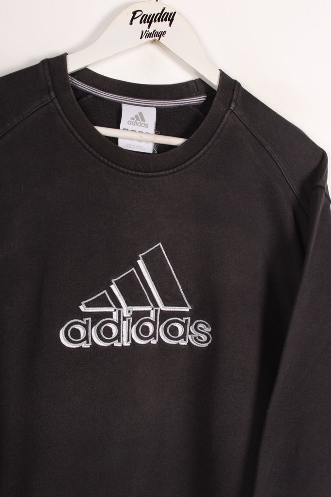 00's Adidas Sweatshirt Black Large - Payday Vintage