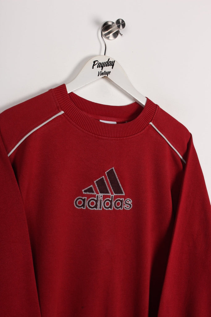 00's Adidas Sweatshirt Burgundy Large - Payday Vintage