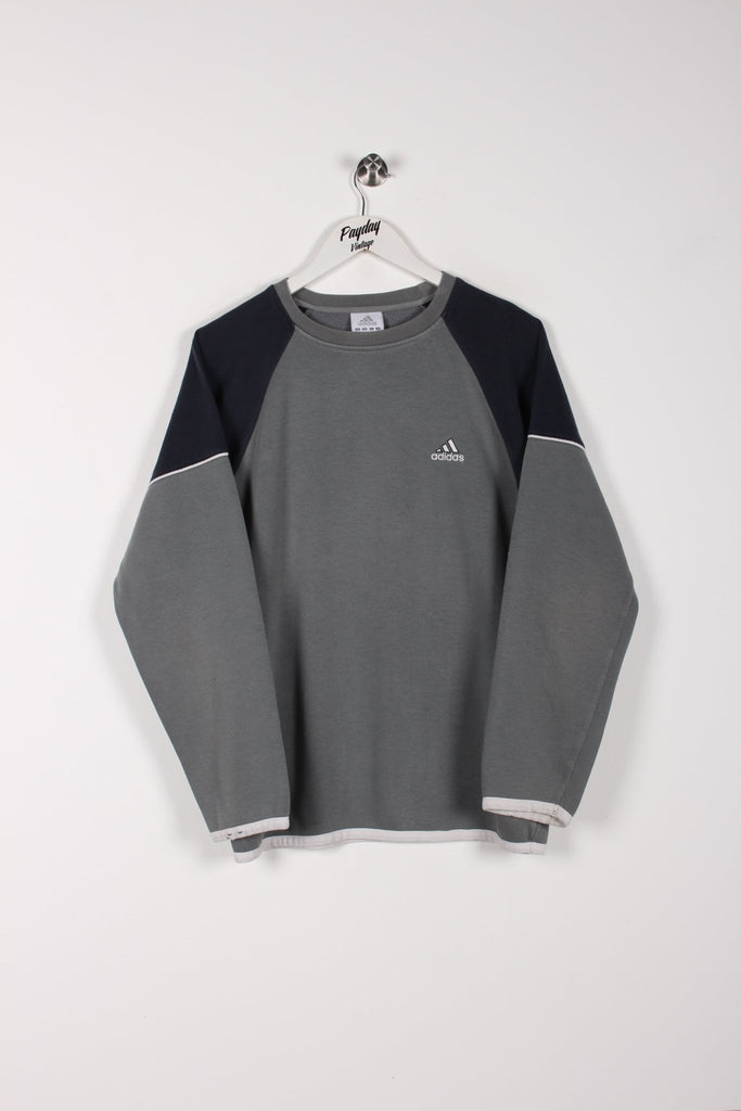 00's Adidas Sweatshirt Grey/Navy Medium - Payday Vintage