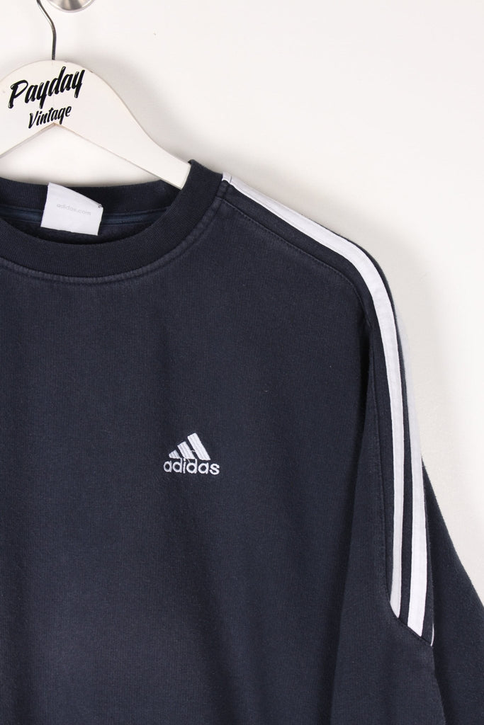 00's Adidas Sweatshirt Navy Small - Payday Vintage