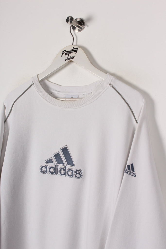 00's Adidas Sweatshirt White Large - Payday Vintage