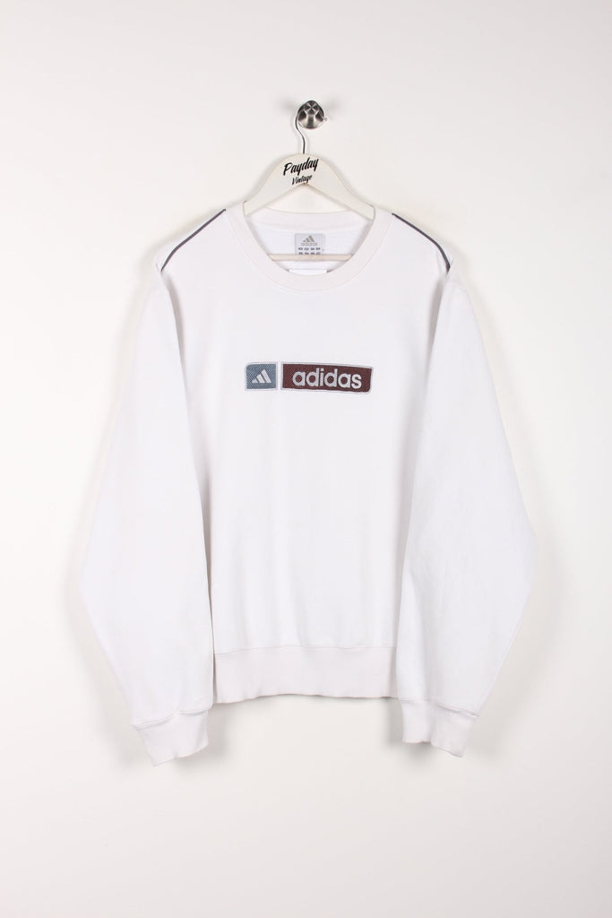 00's Adidas Sweatshirt White Large - Payday Vintage