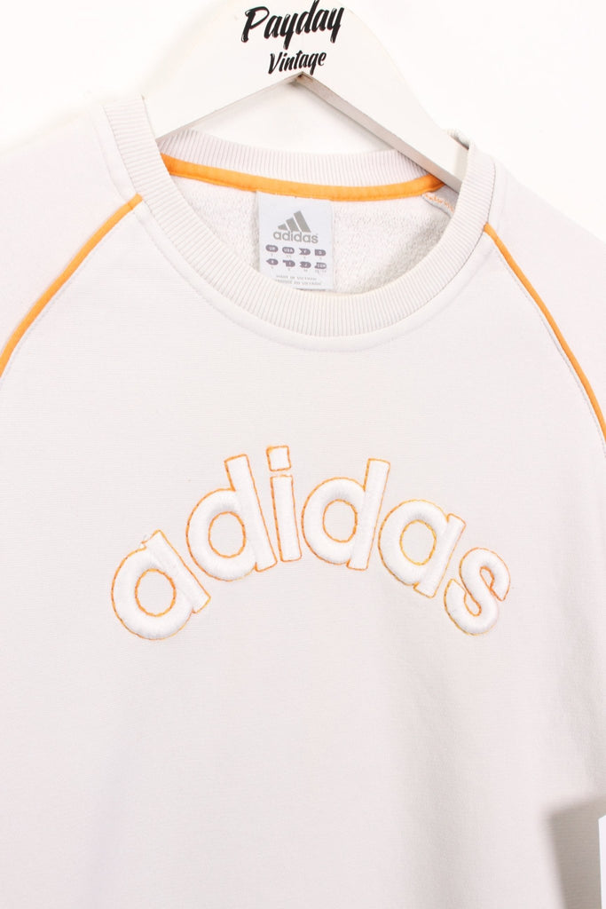 00's Adidas Sweatshirt White Small - Payday Vintage