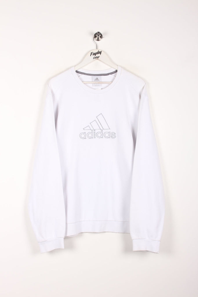 00's Adidas Sweatshirt White XL - Payday Vintage