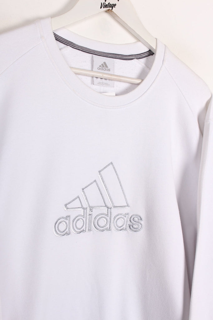 00's Adidas Sweatshirt White XL - Payday Vintage