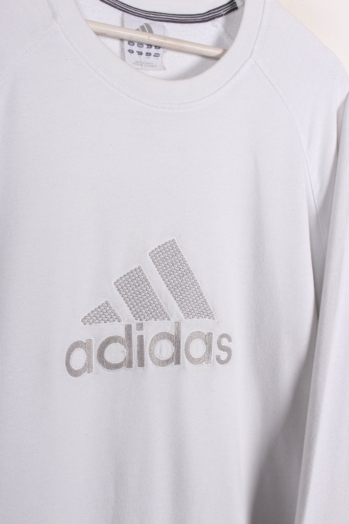 00's Adidas Sweatshirt White XXL - Payday Vintage