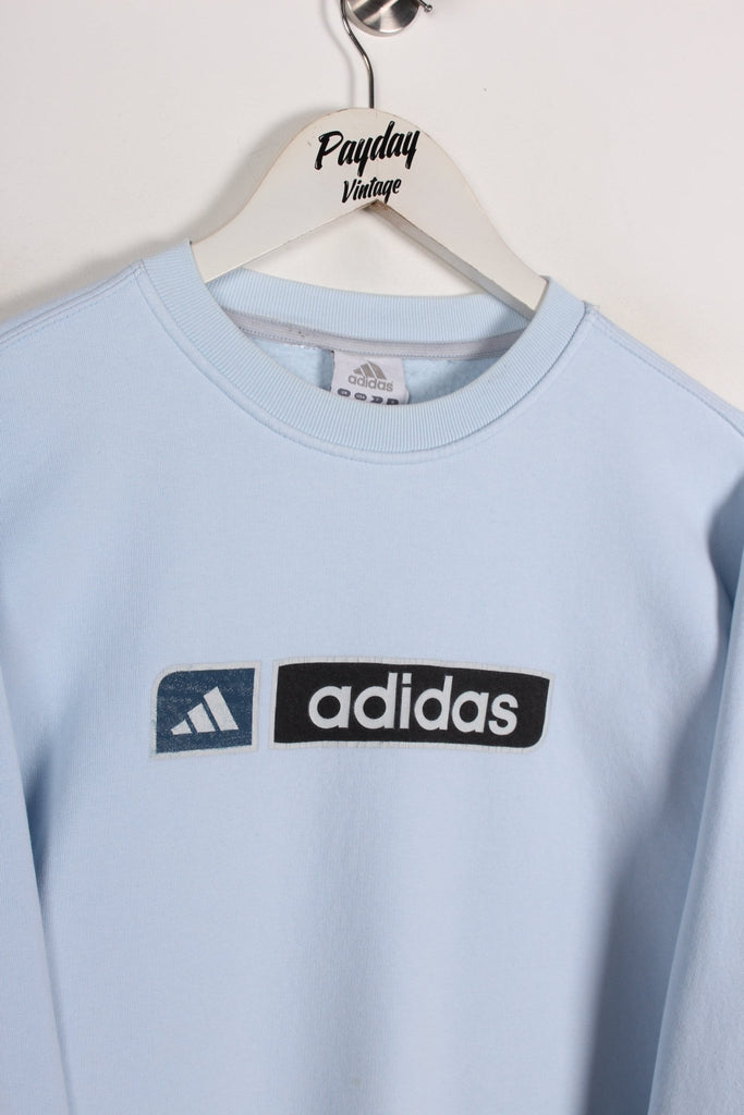 00's Adidas Womens Baby Blue Sweatshirt Medium - Payday Vintage