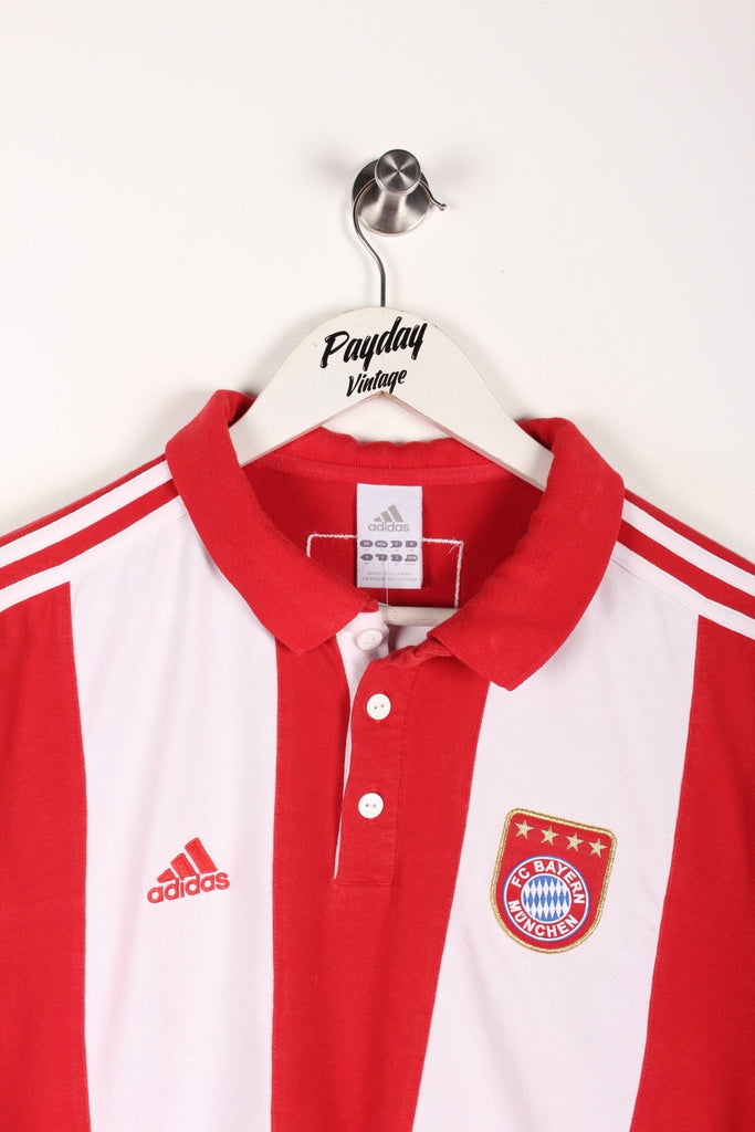00's Adidas x FC Bayern Shirt Red/White Medium - Payday Vintage