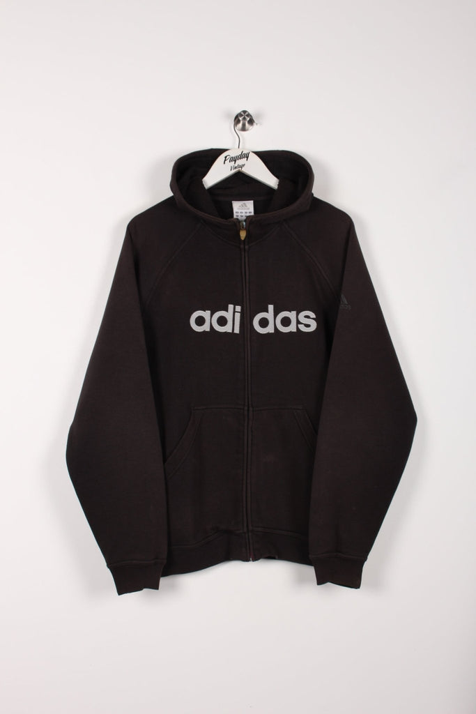 00's Adidas Zip Hoodie Black Medium - Payday Vintage