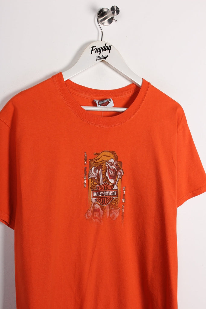 00's Harley Davidson T-Shirt Orange Medium - Payday Vintage