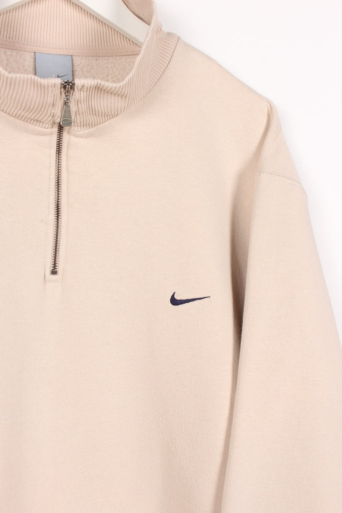 00's Nike 1/4 Zip Sweatshirt Beige XL - Payday Vintage