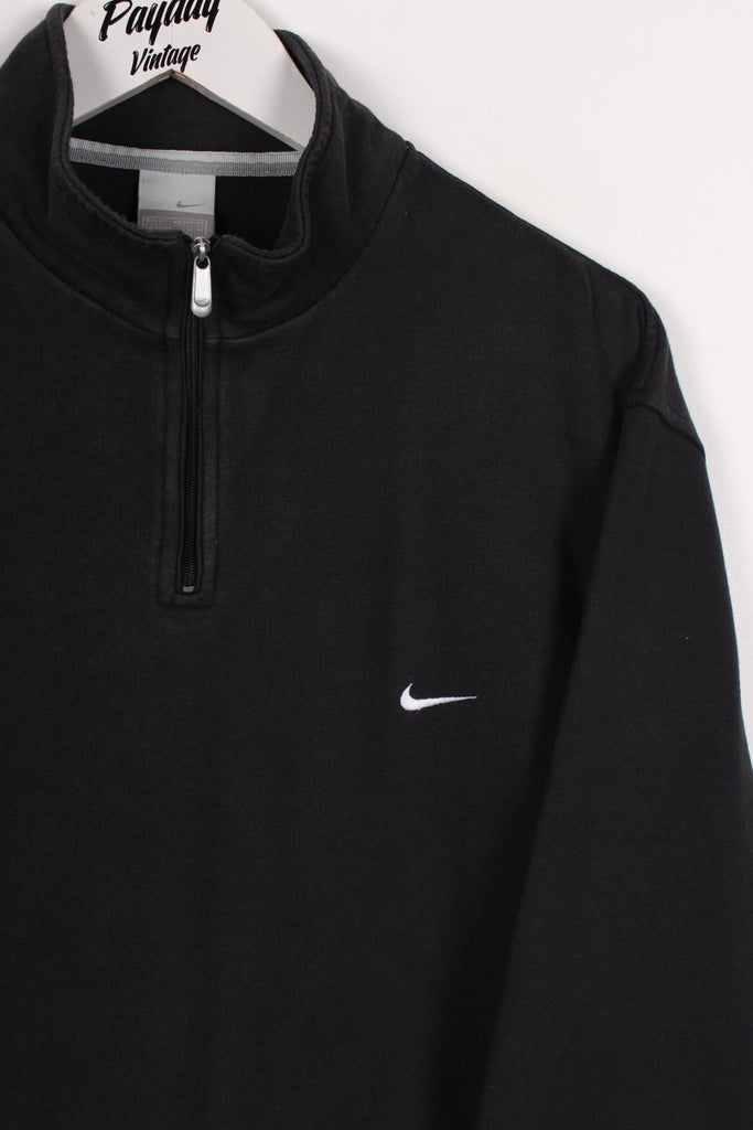 00's Nike 1/4 Zip Sweatshirt Black XL - Payday Vintage