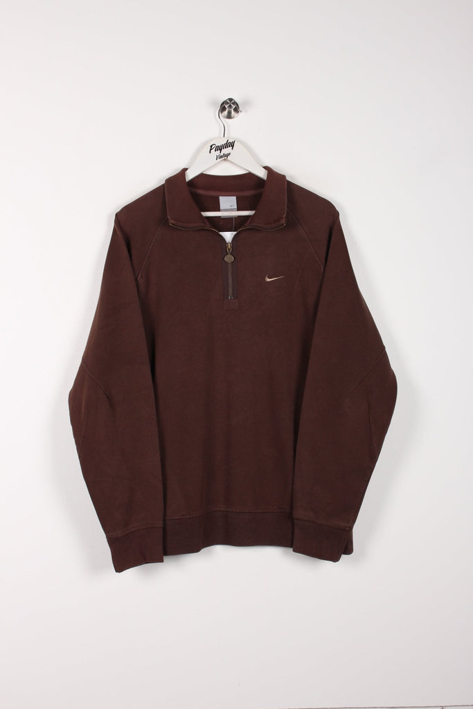 00's Nike 1/4 Zip Sweatshirt Brown XL - Payday Vintage