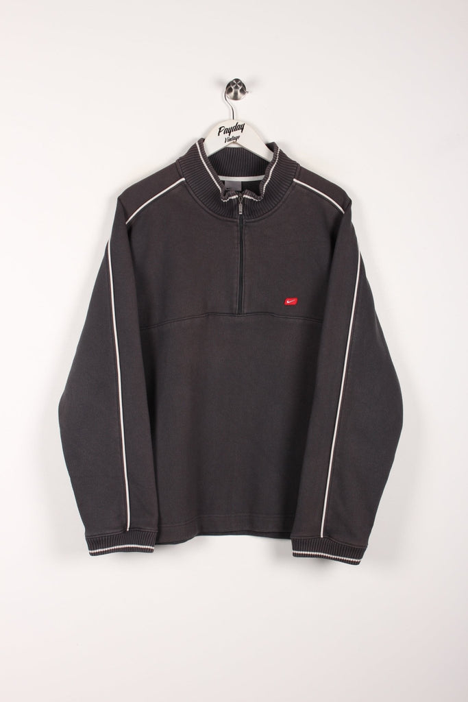00's Nike 1/4 Zip Sweatshirt Grey Medium - Payday Vintage