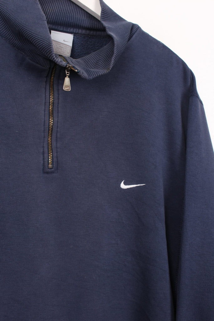 00's Nike 1/4 Zip Sweatshirt Navy Large - Payday Vintage