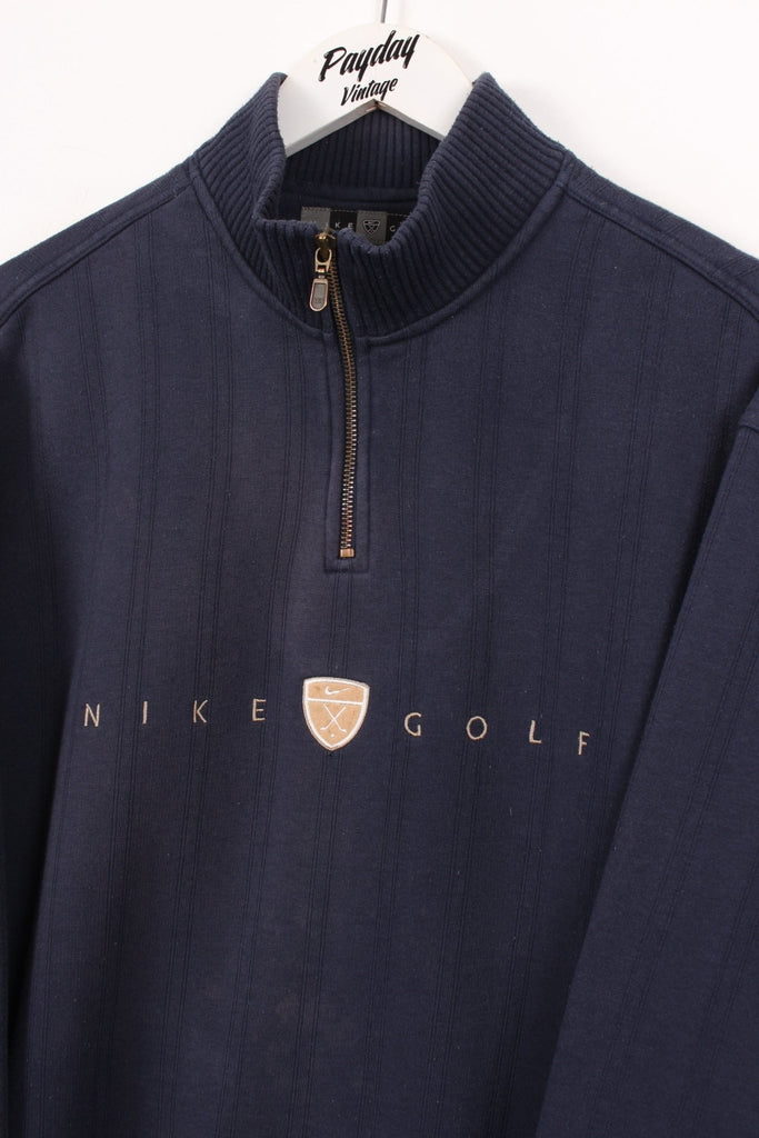 00's Nike 1/4 Zip Sweatshirt Navy Medium - Payday Vintage