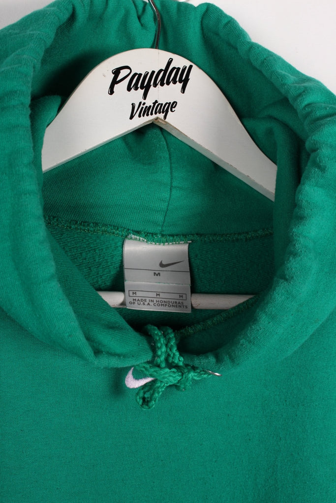 00's Nike Centre Swoosh Hoodie Green Medium - Payday Vintage