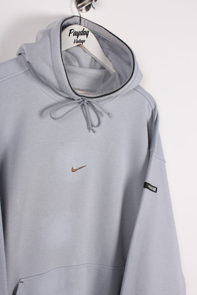 00's Nike Centre Swoosh Hoodie Grey XL - Payday Vintage