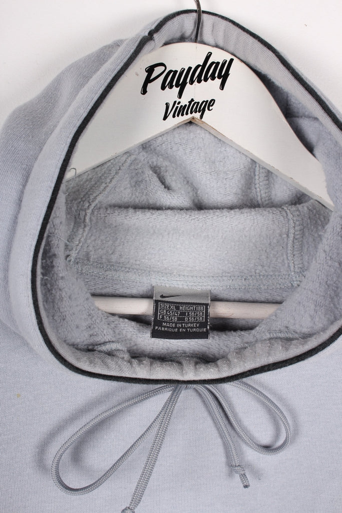 00's Nike Centre Swoosh Hoodie Grey XL - Payday Vintage