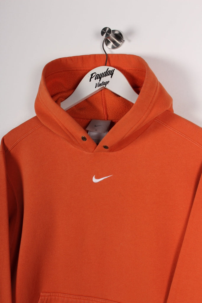 00's Nike Centre Swoosh Hoodie Orange Medium - Payday Vintage