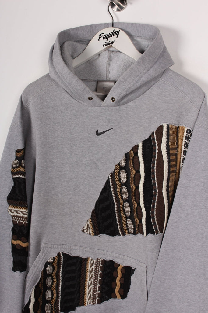 00's Nike Coogi Reworked Hoodie Grey Large - Payday Vintage