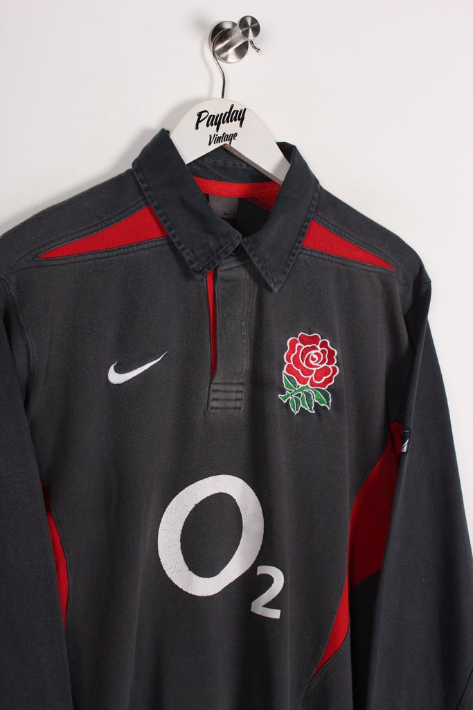 00's Nike England Rugby Shirt Grey Medium - Payday Vintage