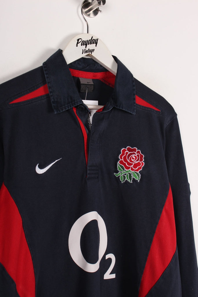 00's Nike England Rugby Shirt Navy Medium - Payday Vintage