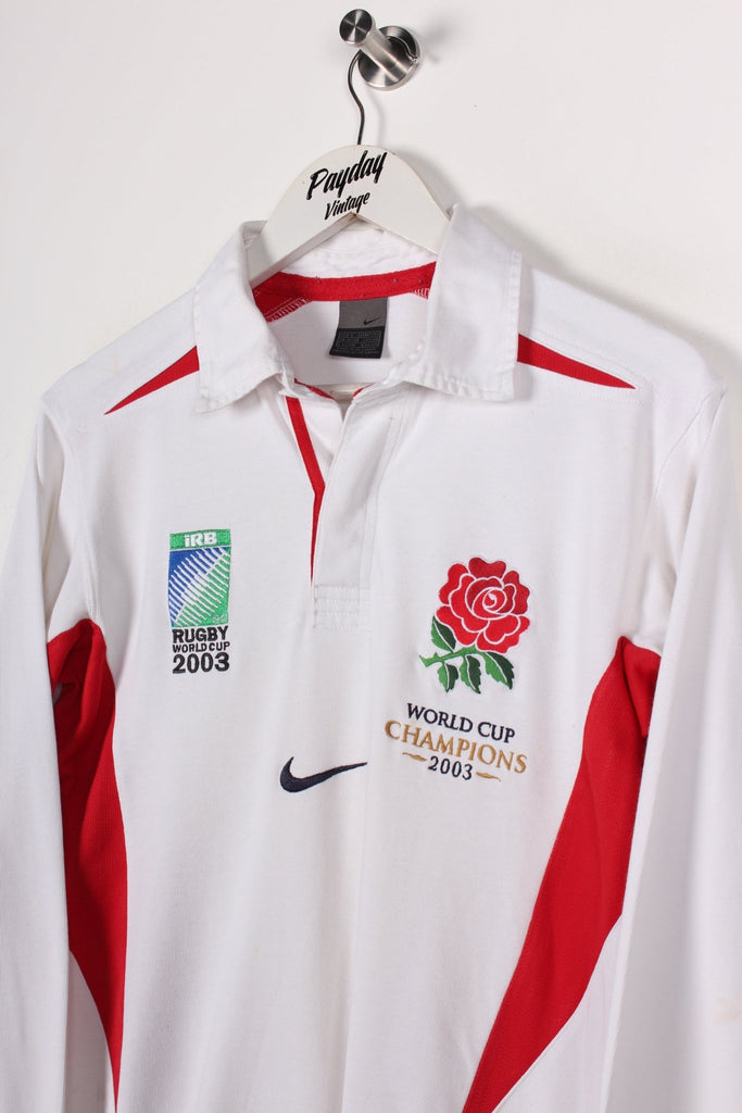 00's Nike England Rugby Shirt White Medium - Payday Vintage
