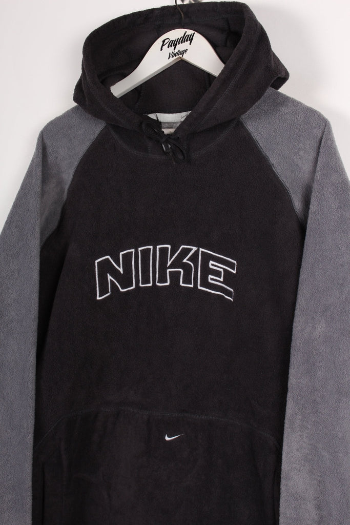 00's Nike Fleece Hoodie Black/Grey XXL - Payday Vintage