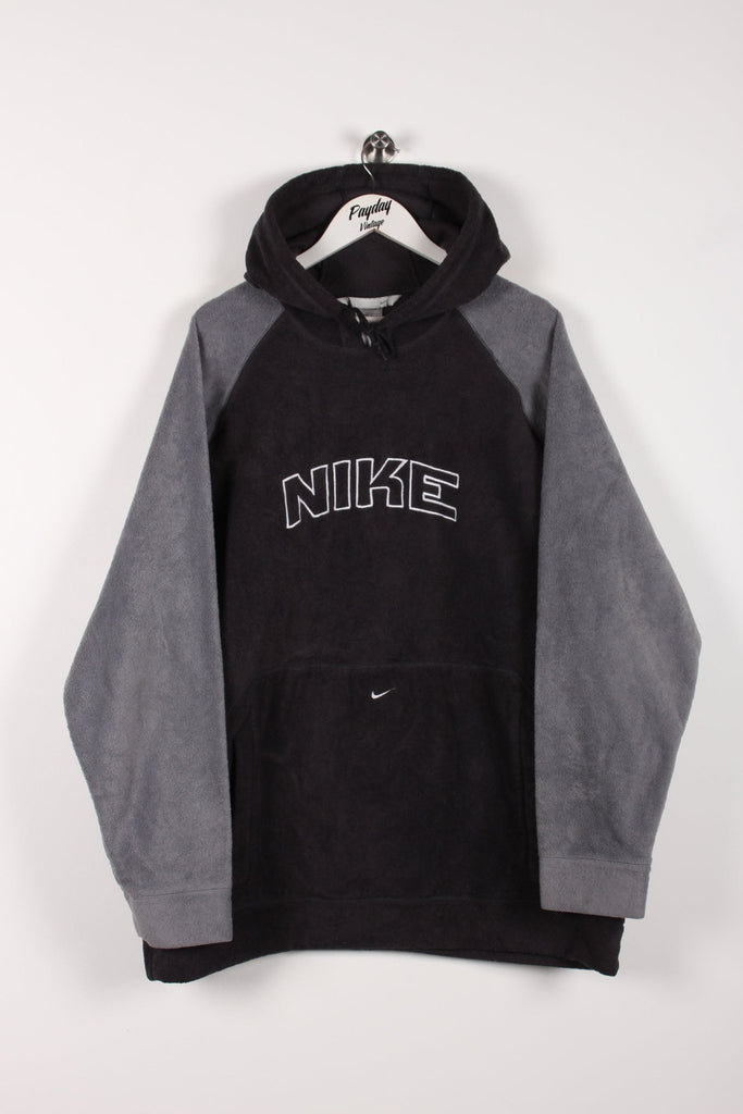 00's Nike Fleece Hoodie Black/Grey XXL - Payday Vintage