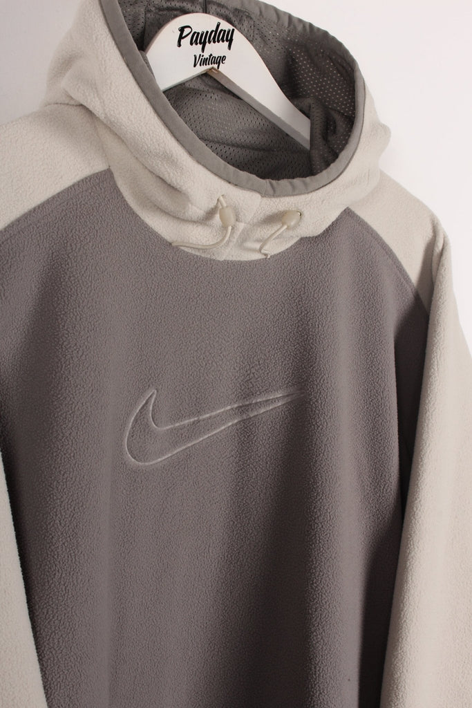 00's Nike Fleece Hoodie Grey Large - Payday Vintage