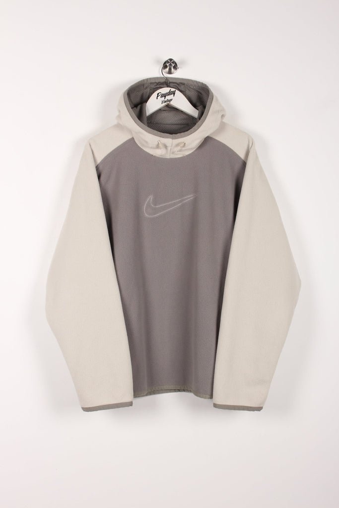 00's Nike Fleece Hoodie Grey Large - Payday Vintage