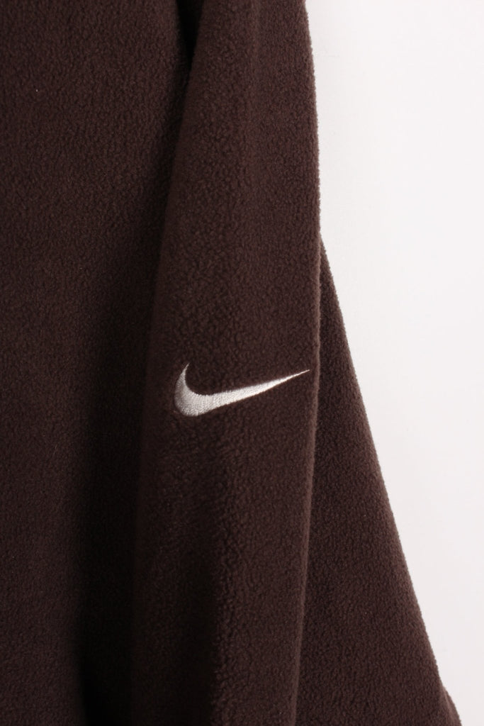 00's Nike Hooded Fleece Brown Medium - Payday Vintage