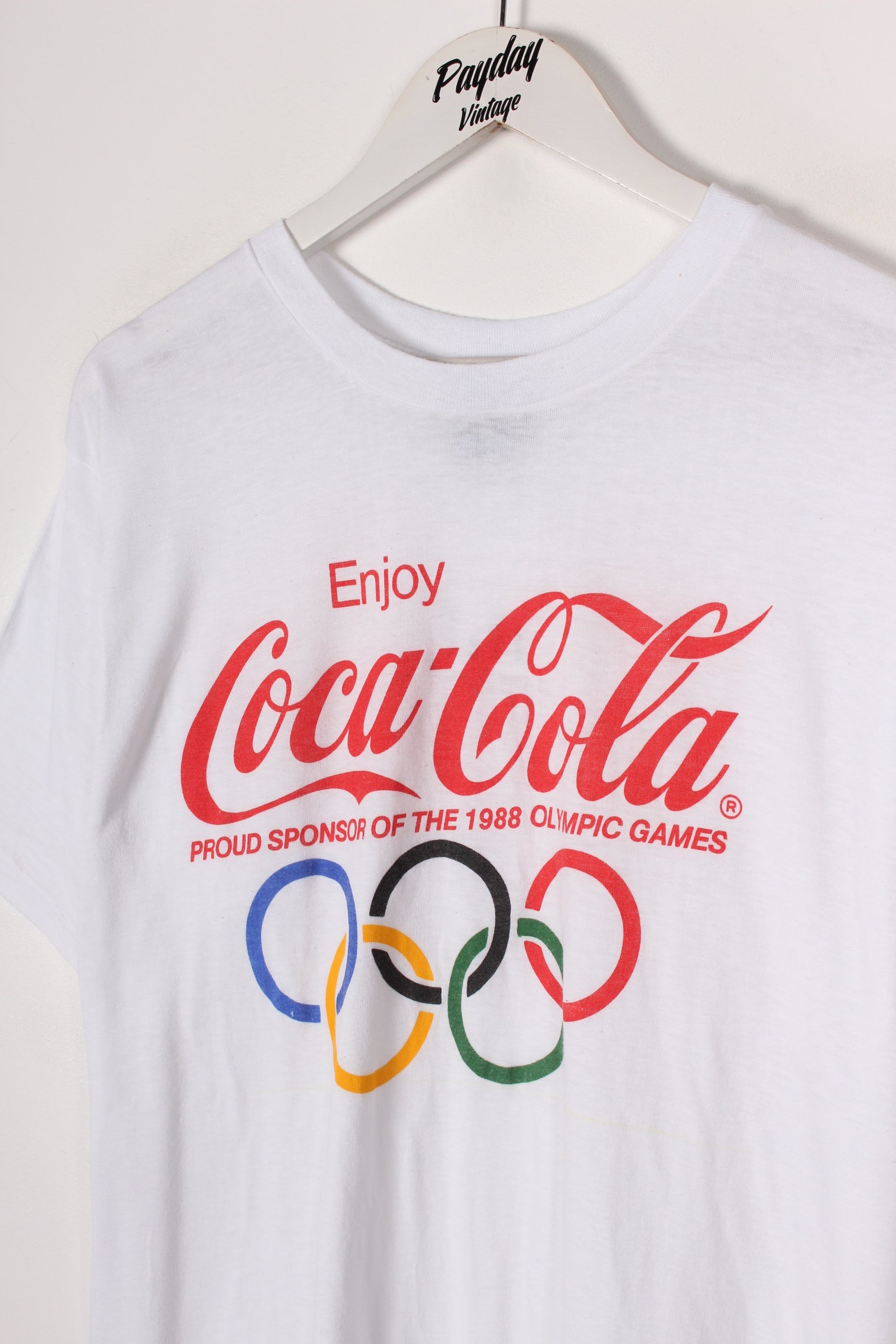 's Coca Cola T Shirt White Large – Payday Vintage