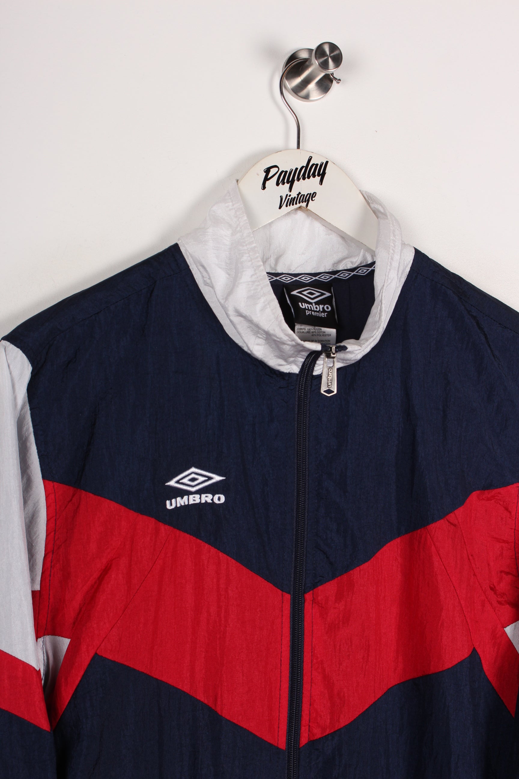 Umbro Track Jacket Navy/Red Small