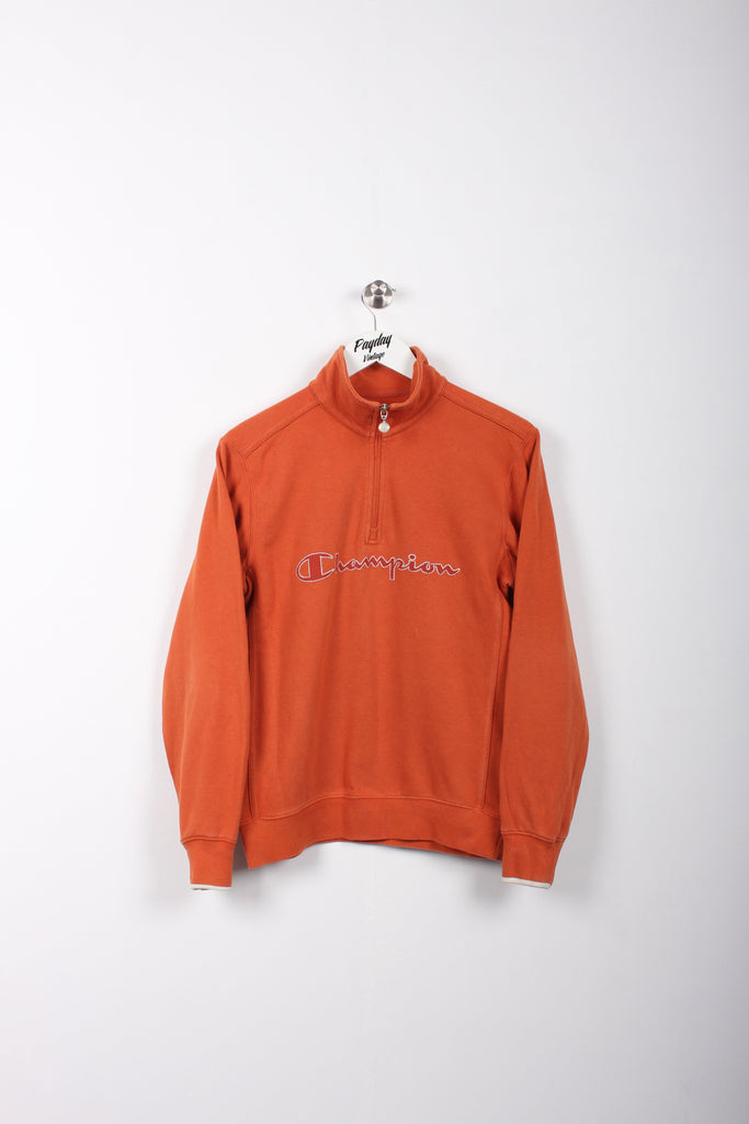 Champion 1/4 Zip Sweatshirt Orange XS - Payday Vintage